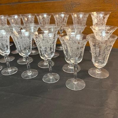 Vintage Floral Patterned Glasses Mikado Morgantown