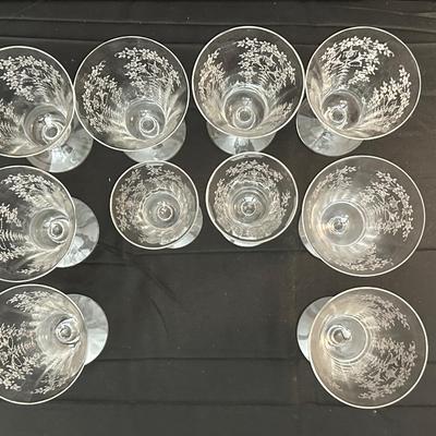 Vintage Floral Patterned Glasses Mikado Morgantown