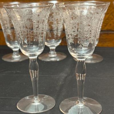 Vintage Floral Patterned Glasses Mikado Morgantown