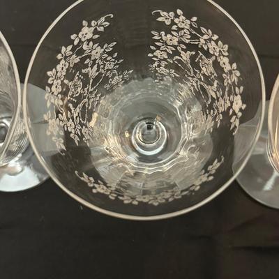 Vintage Floral Patterned Glasses Mikado Morgantown