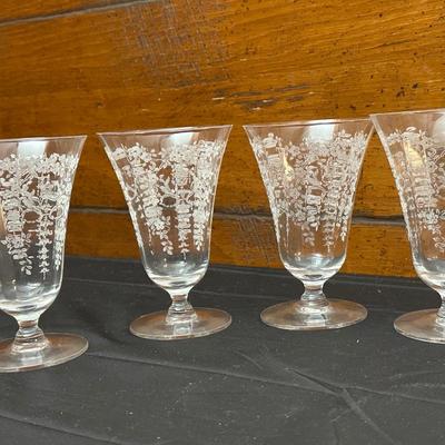 Vintage Floral Patterned Glasses Mikado Morgantown