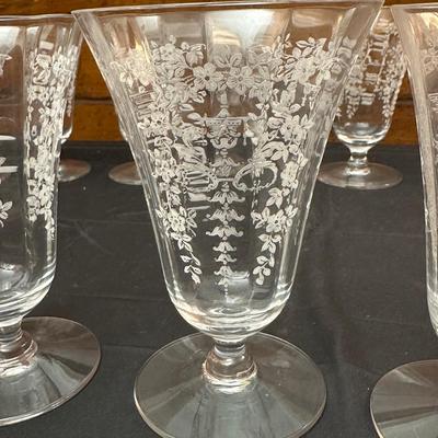 Vintage Floral Patterned Glasses Mikado Morgantown