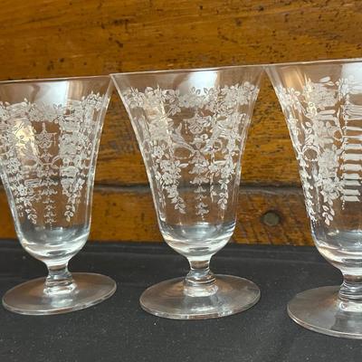 Vintage Floral Patterned Glasses Mikado Morgantown