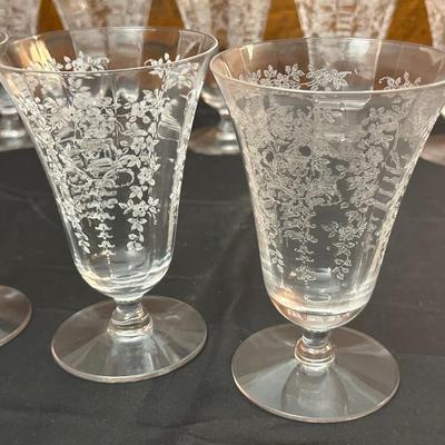 Vintage Floral Patterned Glasses Mikado Morgantown