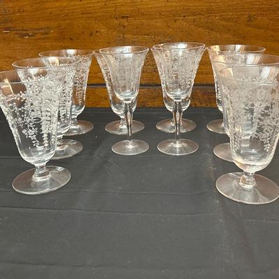 Vintage Floral Patterned Glasses Mikado Morgantown