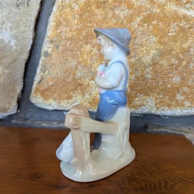 Vintage Porcelain Boy With Dog Figurine (FR)