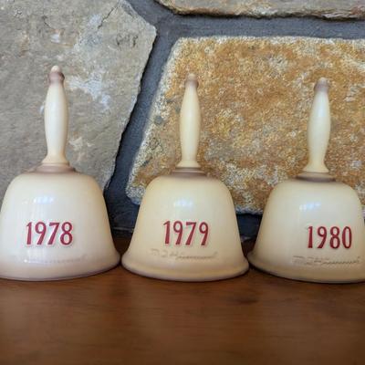 1st 1978 - 2nd 1979 & 3rd 1980 Edition Annual Bells Handcrafted Goebel West Germany (FR)