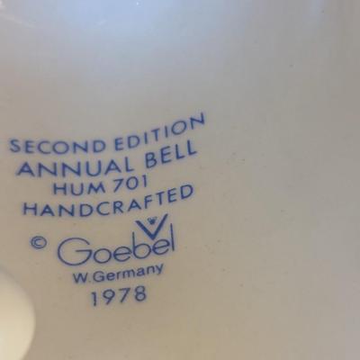 1st 1978 - 2nd 1979 & 3rd 1980 Edition Annual Bells Handcrafted Goebel West Germany (FR)