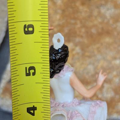 Dresden Porcelain Lace Weave Figurine Flamingo Dancer & Royal Doulton Lavinia (FR)