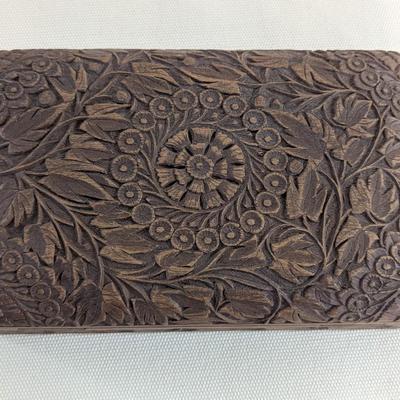 Hand Carved Jewelry Trinket Box