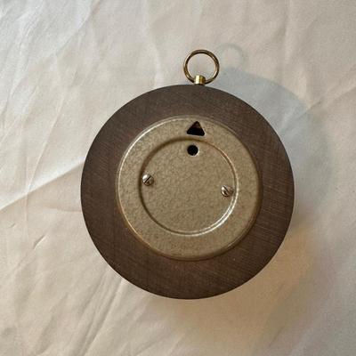 SYROCO 8 DAY JEWELED WALL CLOCK AND WEST GERMANY BAROMETER