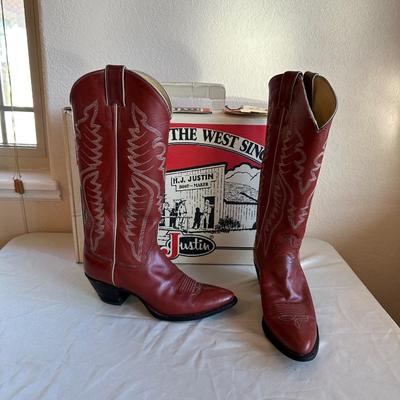 LIKE NEW LADIES JUSTIN WESTERN BOOTS SIZE 10A
