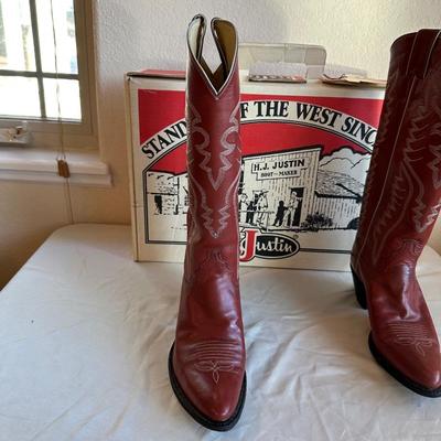 LIKE NEW LADIES JUSTIN WESTERN BOOTS SIZE 10A