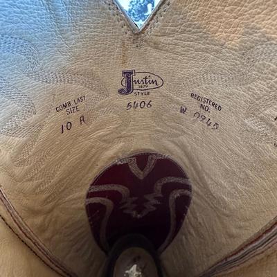 LIKE NEW LADIES JUSTIN WESTERN BOOTS SIZE 10A
