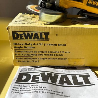 DEWALT HEAVY DUTY 4 1/2" SMALL ANGLE GRINDER