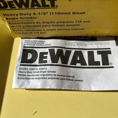 DEWALT HEAVY DUTY 4 1/2" SMALL ANGLE GRINDER