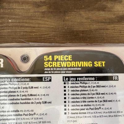 54 PIECE SCREWDRIVING SET AND MORE