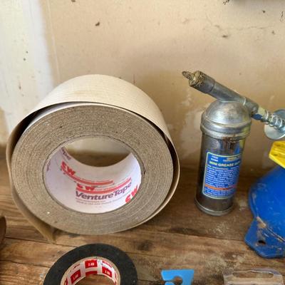 CORDLESS DRILL AND A VARIETY OF USEFUL ITEMS