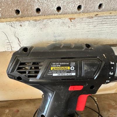 CORDLESS DRILL AND A VARIETY OF USEFUL ITEMS