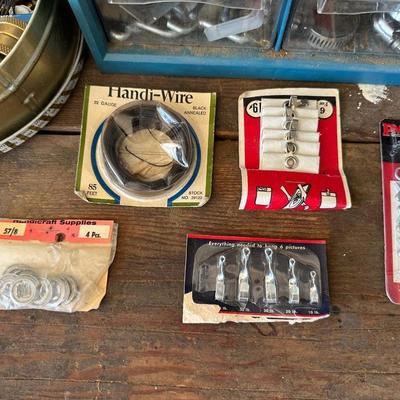 HARDWARE AND ORGANIZER, KNIFE SHARPENER & SET OF SCREWDRIVER BITS
