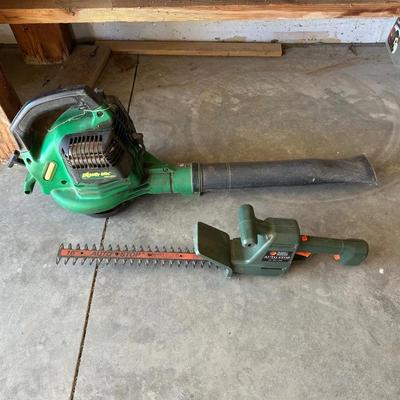ELECTRIC LEAF BLOWER AND HEDGE TRIMMERS