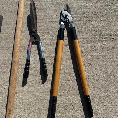 SLEDGE HAMMER, HAND SAW, LOPERS AND CLIPPERS