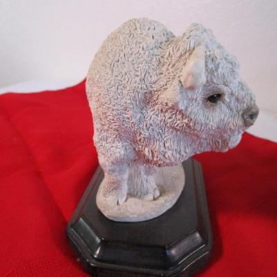 Vintage UDC resin White Buffalo display figure