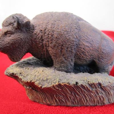 Bronze Wildlife Collection Small Buffalo display figure