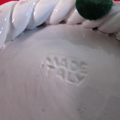 White ceramic basket