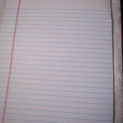 Portfolio with pad, 2 memo pads, 1 tablet, looseleaf paper, index cards