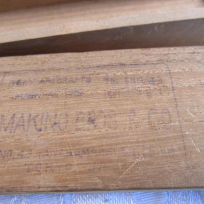 Vintage Makino Bros. & Co. cigarette holder in wood box