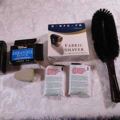 Suede cleaners, fabric shavers, lint brush