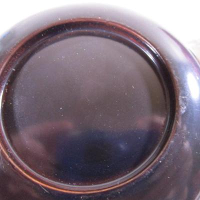 Asian wood lacquerware bowl with spoon