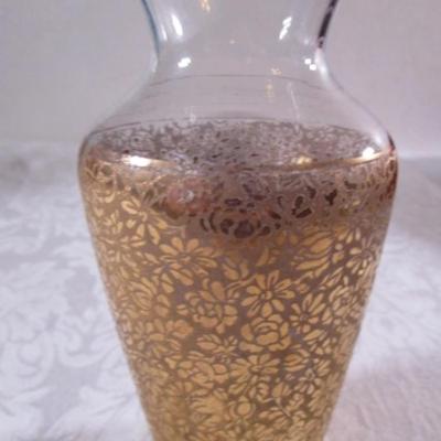 Vintage Ransgil bud vase with 22k Gold gilding