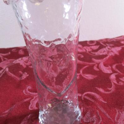 Anchor Hocking heart ruffled wavy glass vase