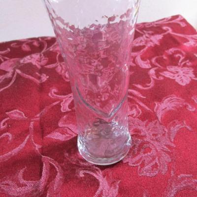 Anchor Hocking heart ruffled wavy glass vase
