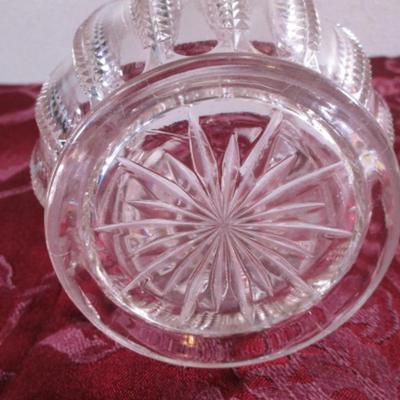 Vintage clear cut crystal glass vase