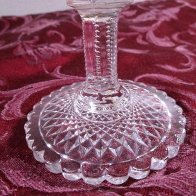 Vintage crystal pedestal candy serving dish