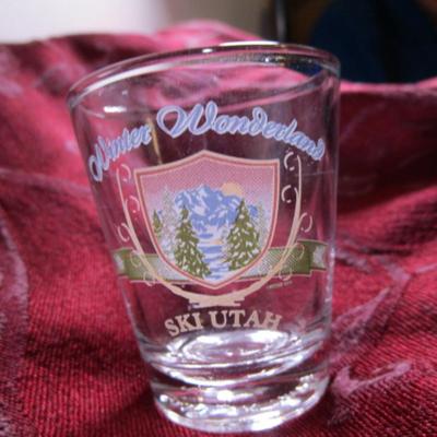 Winter Wonderland Ski Utah shot glass