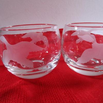 5 West Virginia Glass Co. low ball glasses