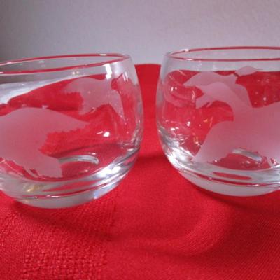 5 West Virginia Glass Co. low ball glasses