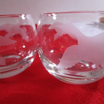 5 West Virginia Glass Co. low ball glasses