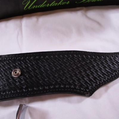 Vintage Jim Frost knife with leather sheath