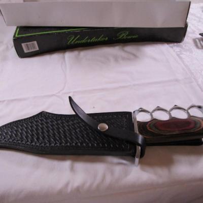 Vintage Jim Frost knife with leather sheath