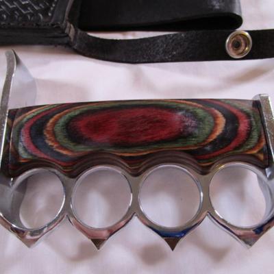 Vintage Jim Frost knife with leather sheath
