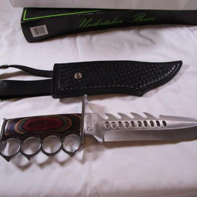 Vintage Jim Frost knife with leather sheath