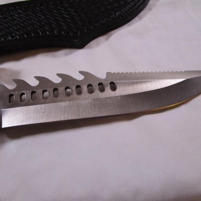 Vintage Jim Frost knife with leather sheath