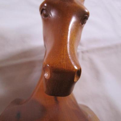 Myrtle wood horse book ends