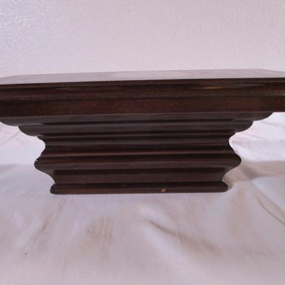 2 Mahogany wood accent wall floating shelves