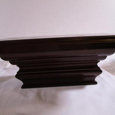 2 Mahogany wood accent wall floating shelves